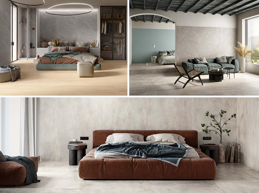 Idées pour une chambre à coucher aux couleurs neutres | Casalgrande Padana