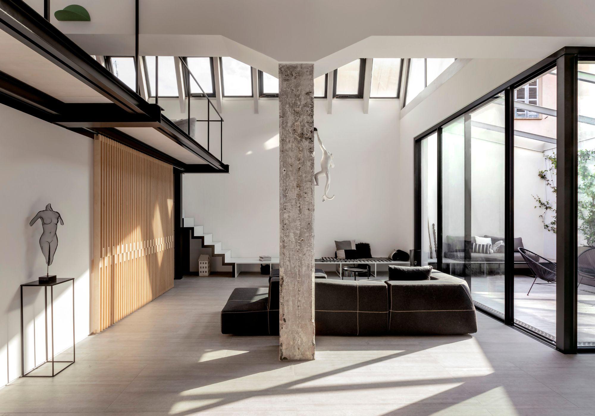 Un loft moderne noir et blanc | Casalgrande Padana Un loft moderne noir et blanc | Casalgrande Padana