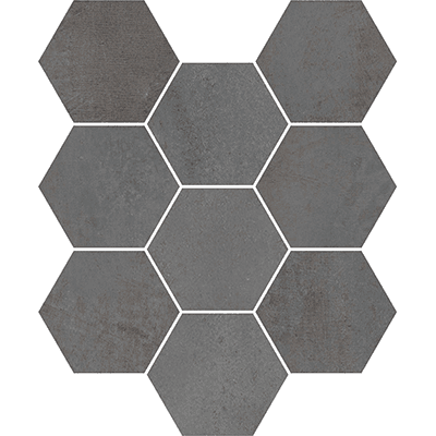 Fusion Mosaico Esagoni Graphite | Casalgrande Padana Fusion Mosaico Esagoni Graphite | Casalgrande Padana
