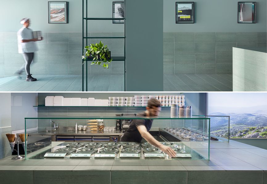 Buza Gelato Gallery : une note de couleur harmonieuse en grès cérame