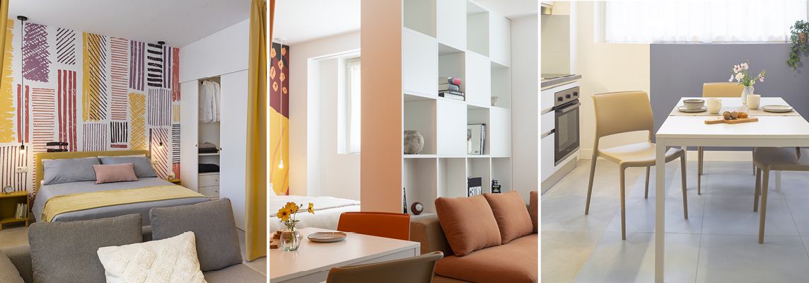 Bruzzesi 7 Studios: un caleidoscopio di colori in gres porcellanato