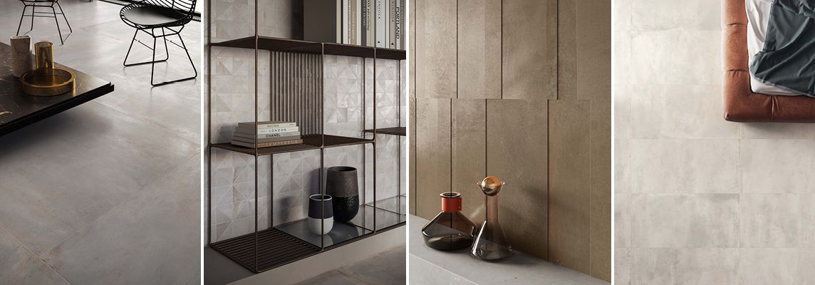 Fusion von Casalgrande Padana: Steinzeug in Metalloptik mit einem Hauch von Industrial Chic