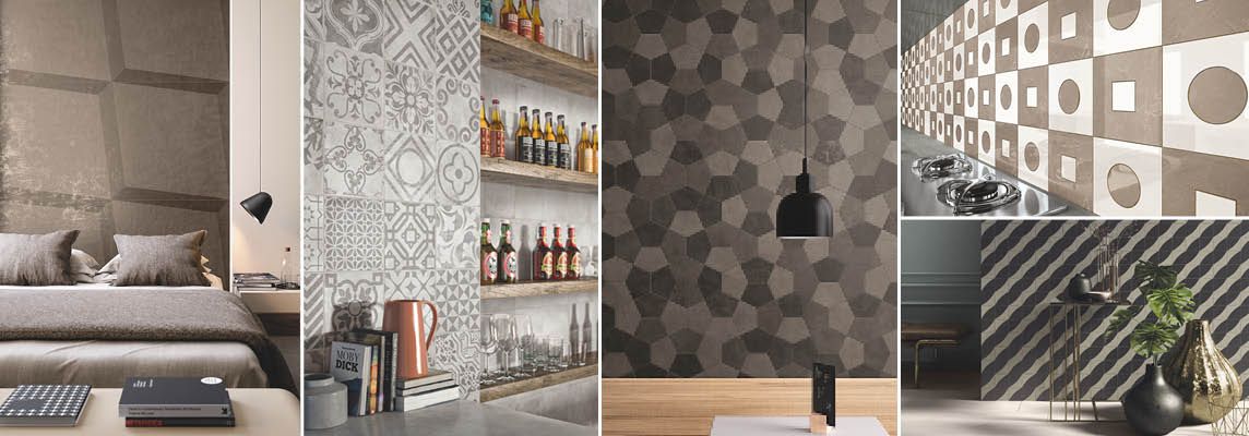 Motifs géométriques en grès cérame : les solutions pour le design d’intérieur signées Casalgrande Padana